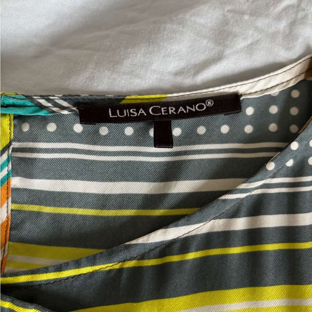 Luisa Cerano Striped and Polka Dots Dress - Picture 8 of 16